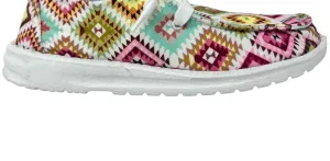 Adair Slip-On Shoes In White & Pink
