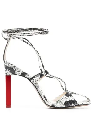 Adele 105Mm Snakeskin-Print Sandals