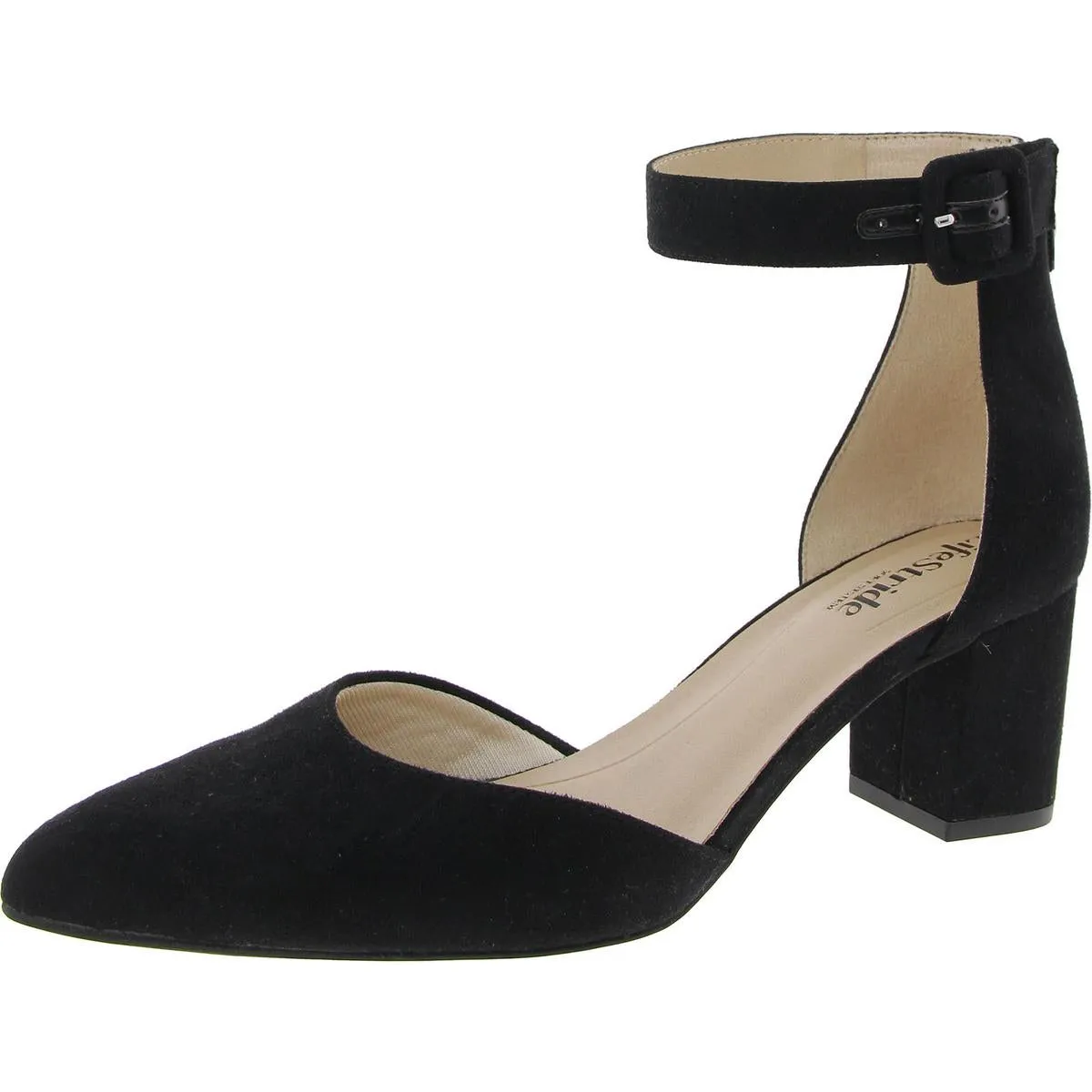Admire Womens Solid Man Made Block Heels