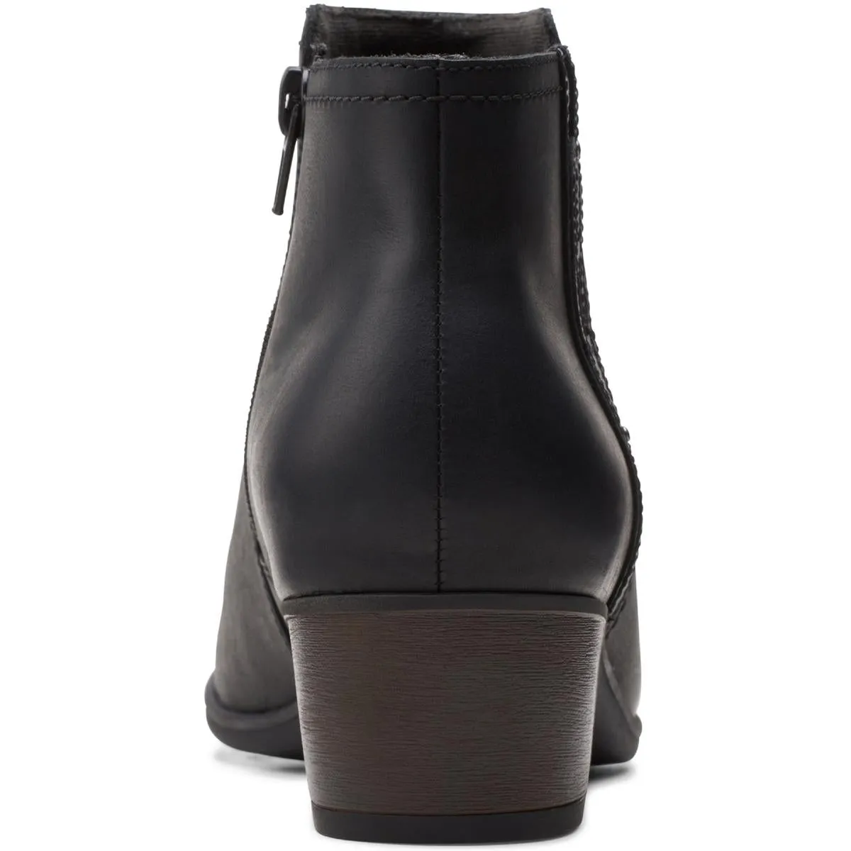 Adreena Lilac Womens Leather Block Heel Ankle Boots