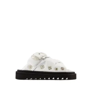 Aj1317 Sandals - Leather - White