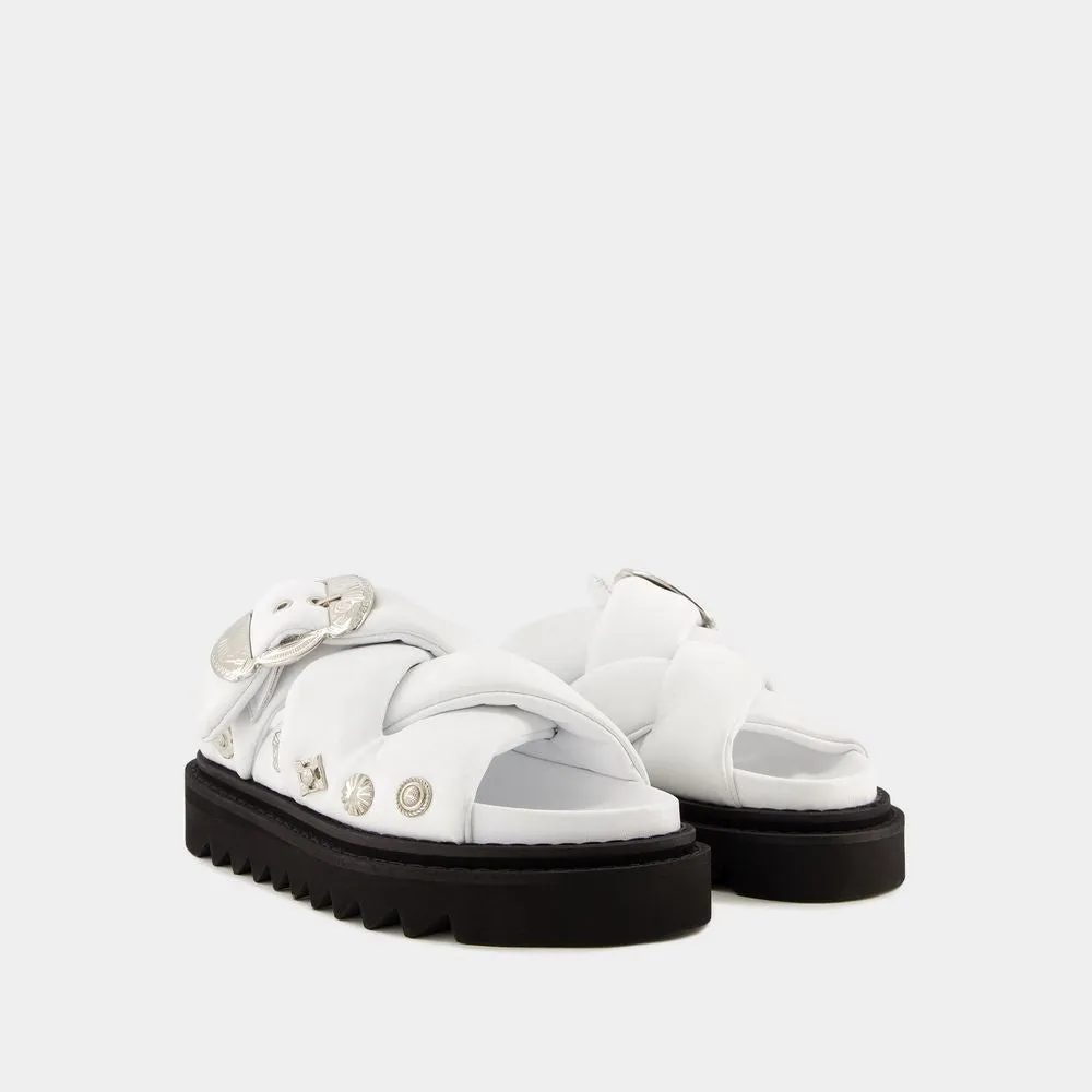 Aj1317 Sandals - Leather - White