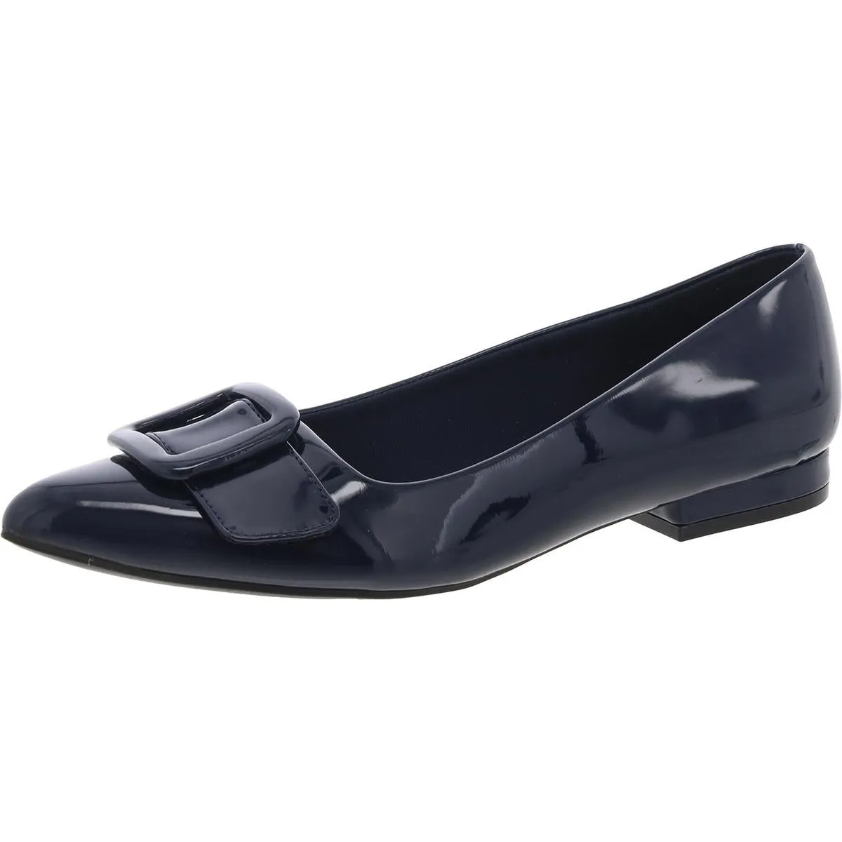 AKKALEA Womens Patent Padded Insole Ballet Flats