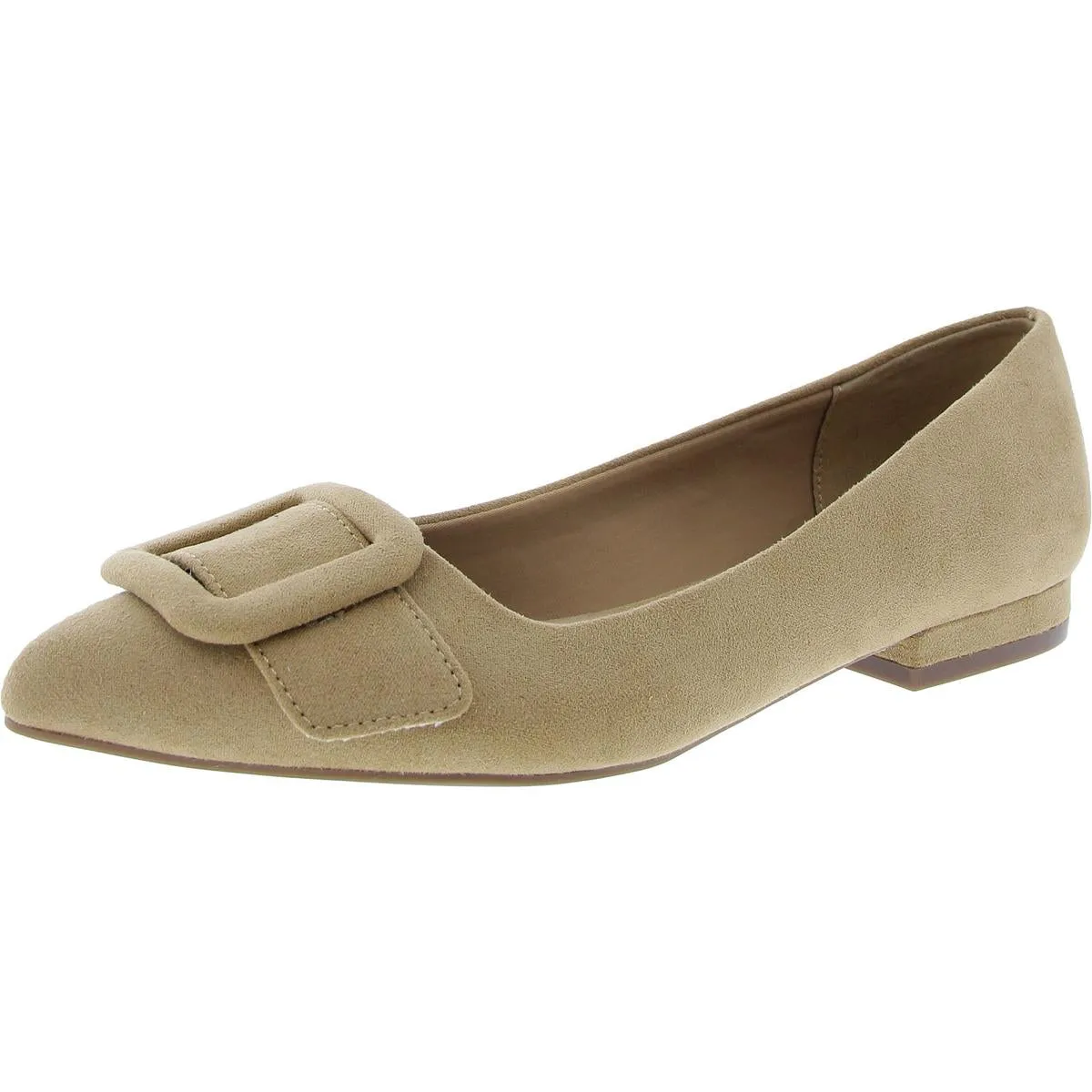 AKKALEA Womens Patent Padded Insole Ballet Flats