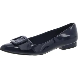 AKKALEA Womens Patent Padded Insole Ballet Flats
