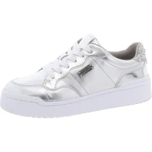 Aleno Womens Glitter Faux Leather Casual And Fashion Sneakers
