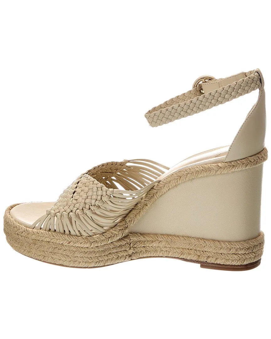 Alexandre Birman Ellie Leather Wedge Sandal