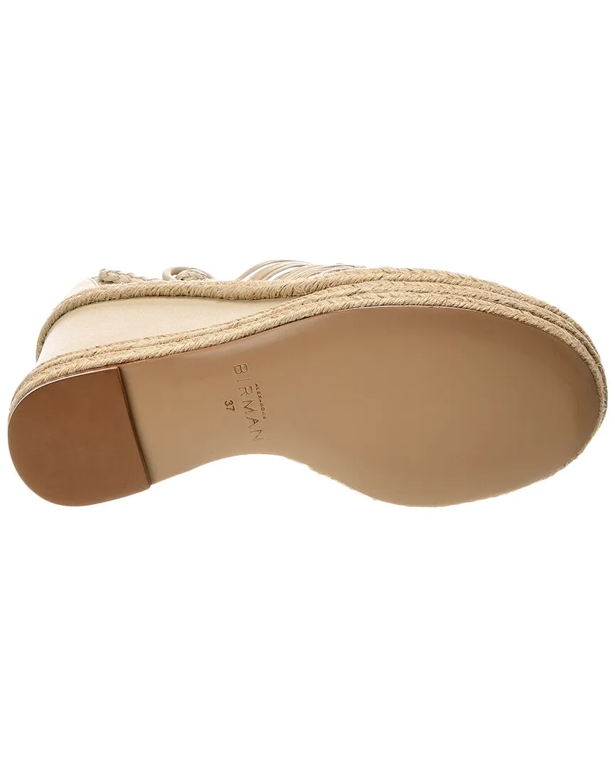 Alexandre Birman Ellie Leather Wedge Sandal
