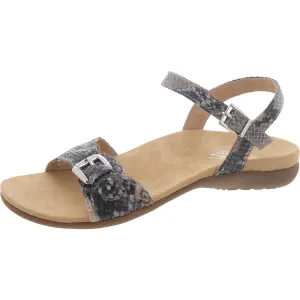 Alita Womens Leather Buckled Slingback Sandals