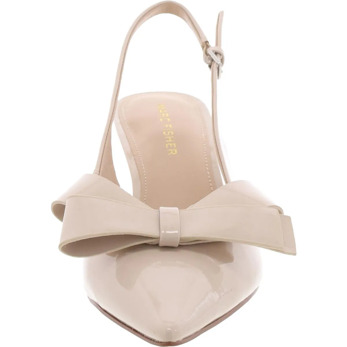 Allon Womens Patent Adjustable Slingback Heels