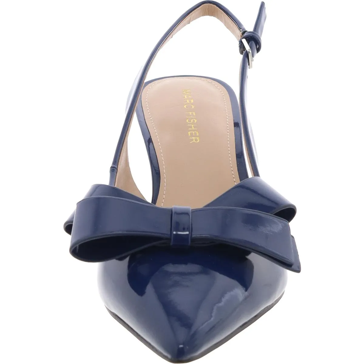 Allon Womens Patent Adjustable Slingback Heels