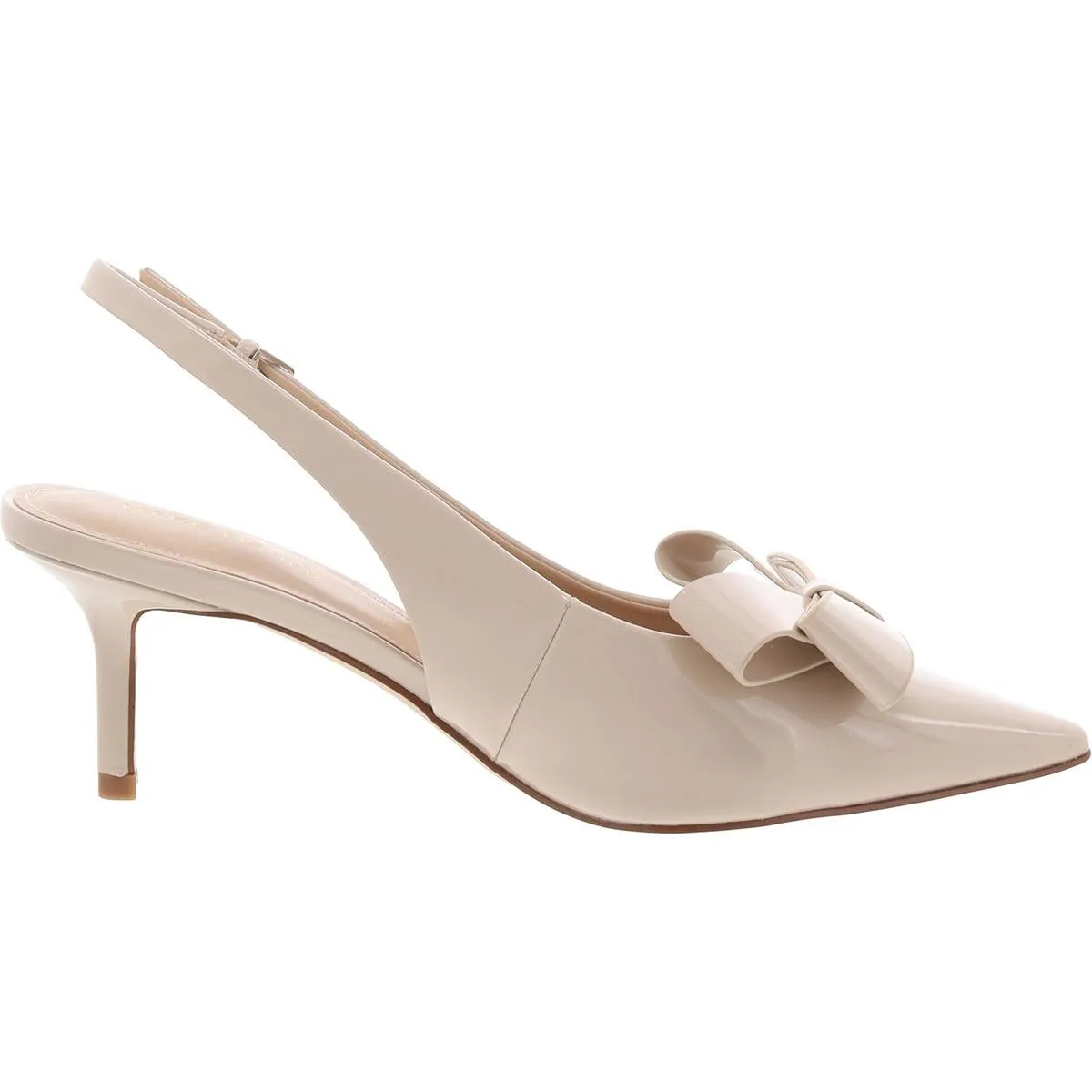 Allon Womens Patent Adjustable Slingback Heels
