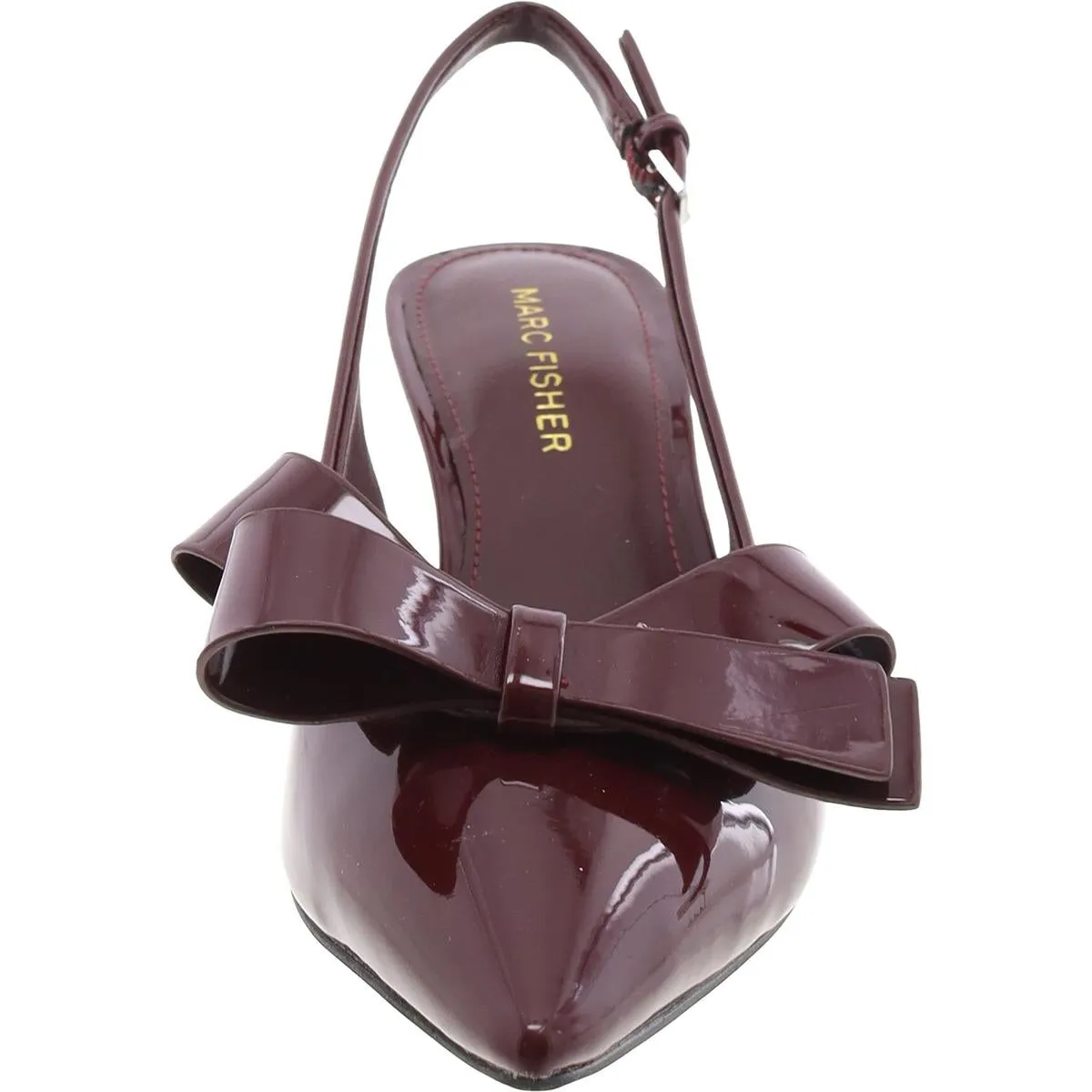 Allon Womens Patent Adjustable Slingback Heels