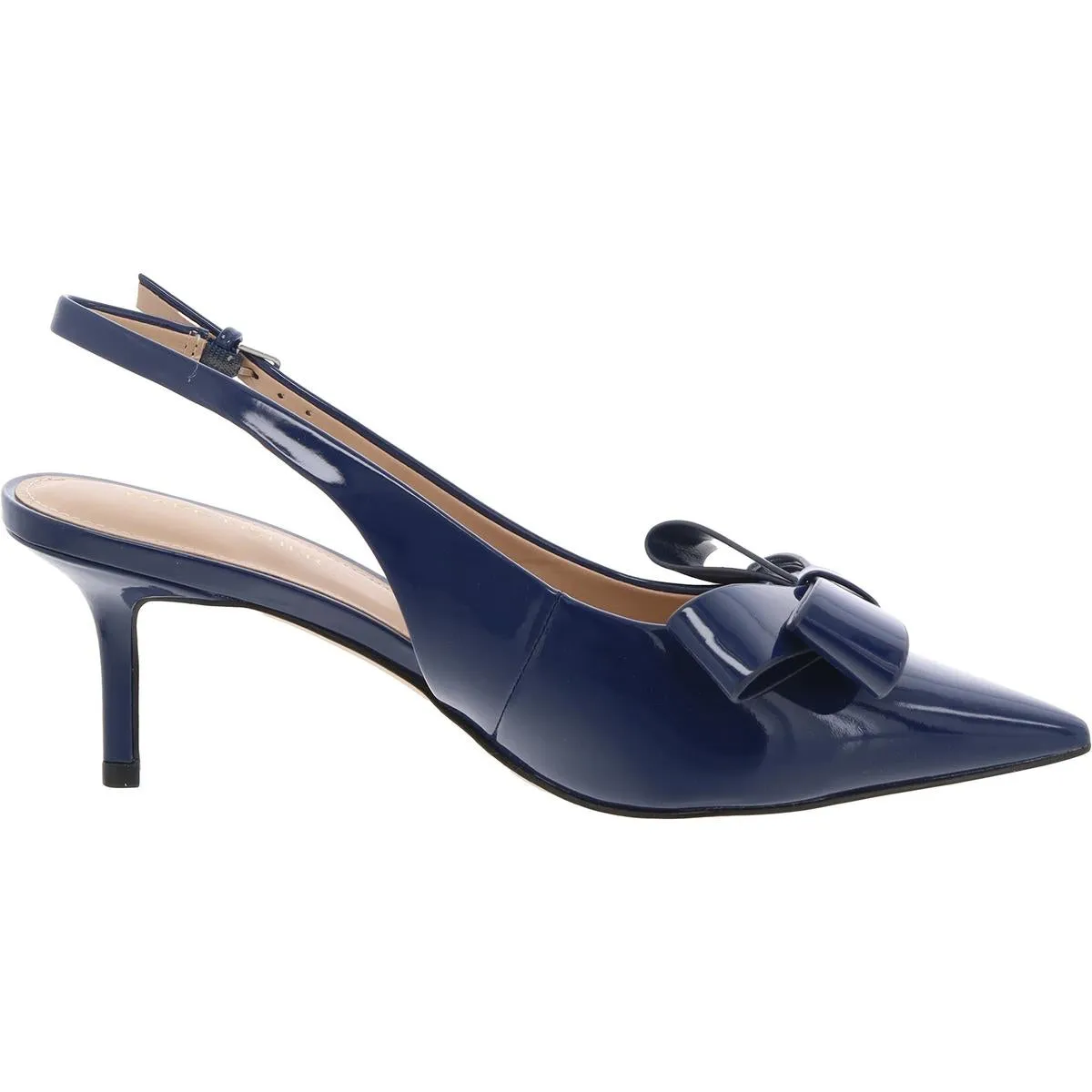 Allon Womens Patent Adjustable Slingback Heels