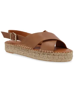 ALOHAS Crossed Leather Espadrille