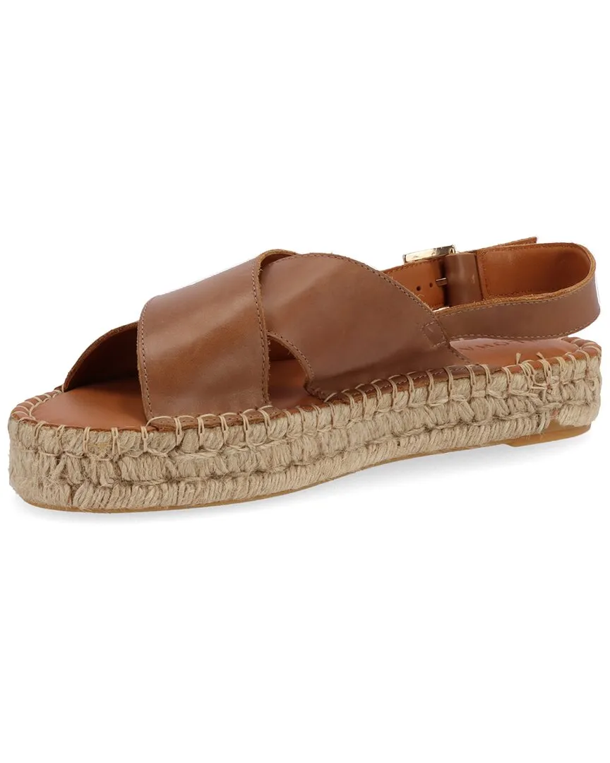 ALOHAS Crossed Leather Espadrille
