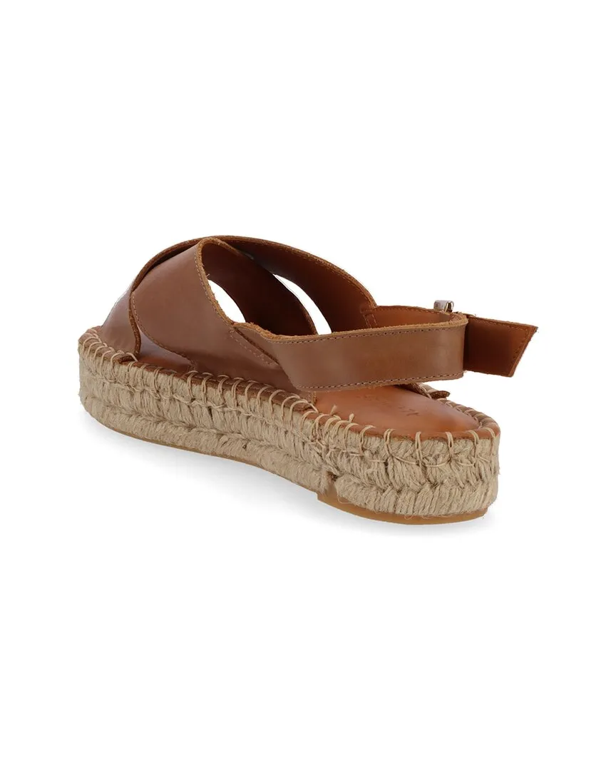 ALOHAS Crossed Leather Espadrille