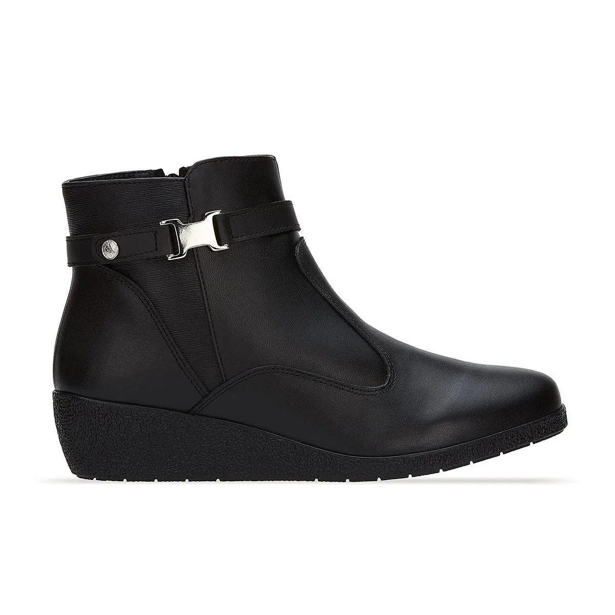 Andrea Wedge Leather Booties