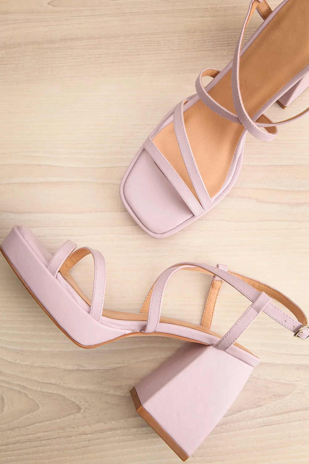 Aniston Lilac | Platform Heeled Sandals