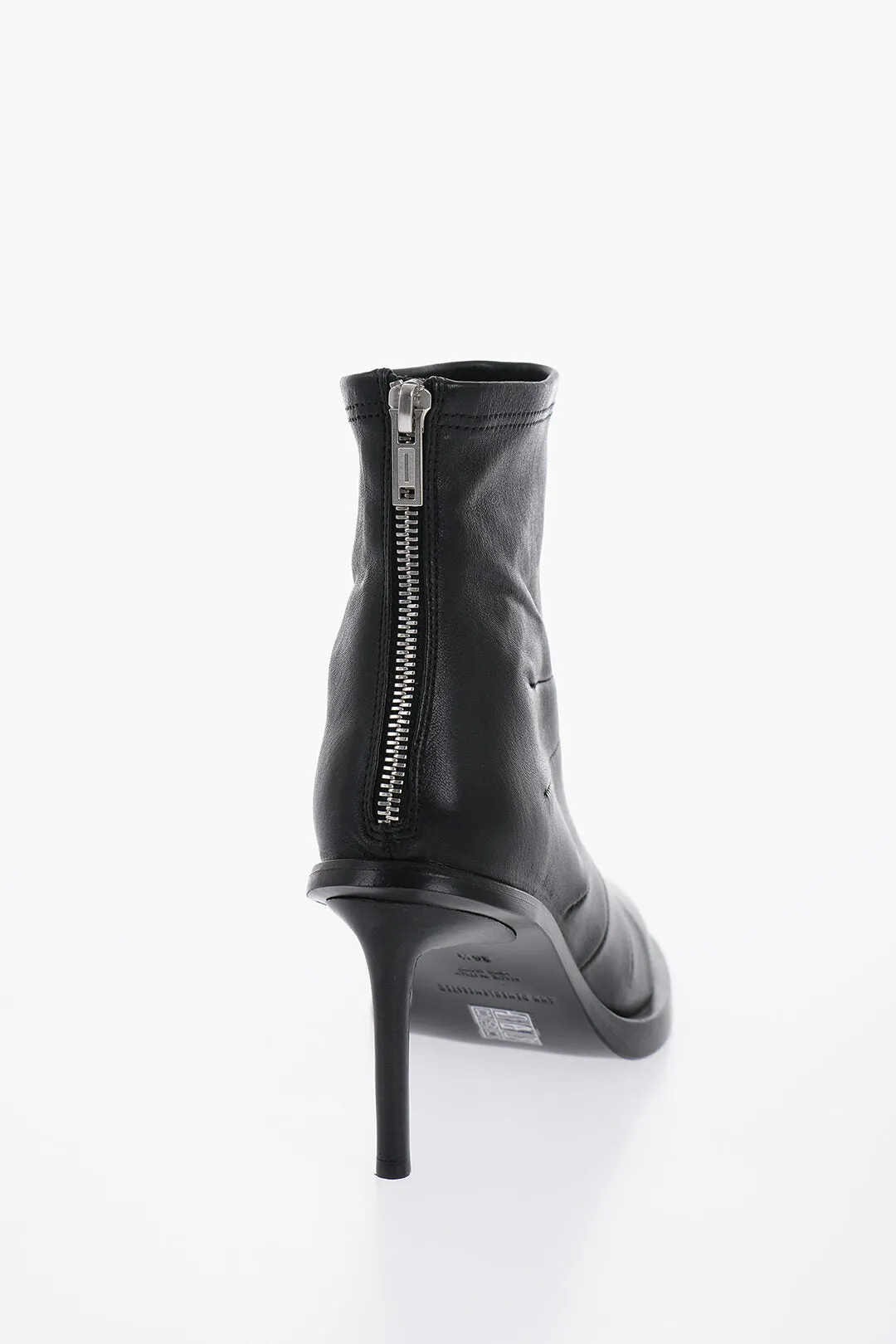 Ann Demeulemeester Leather Hedy Sock Boots With Embroderies 8Cm