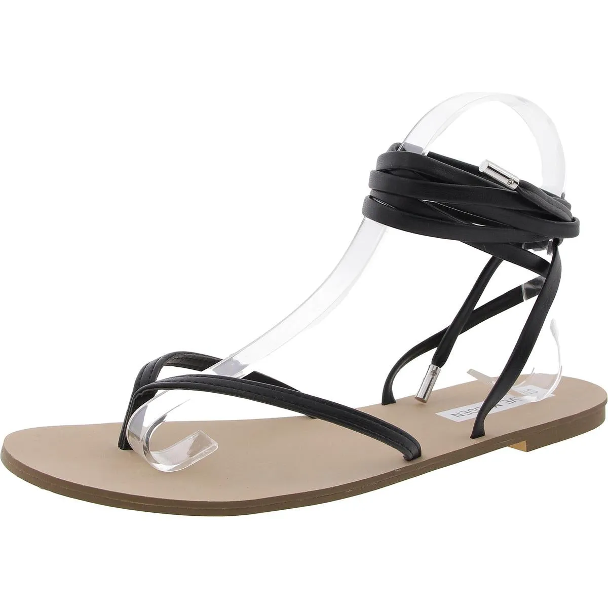 Anna Womens Strappy Faux Leather Lace-Up