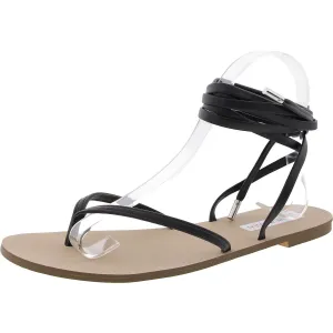 Anna Womens Strappy Faux Leather Lace-Up