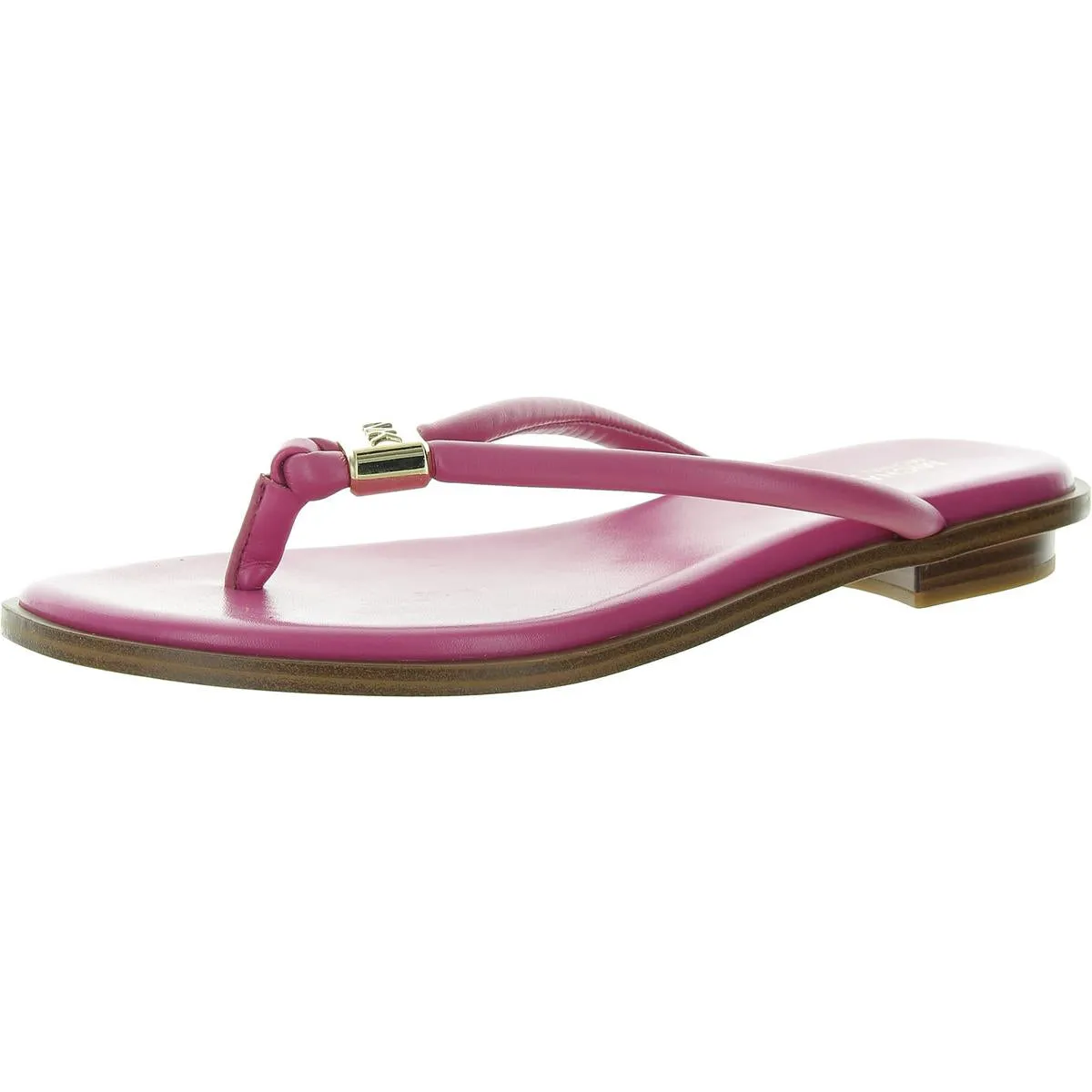 Annie Thong Womens Faux Leather Slip On Flip-Flops