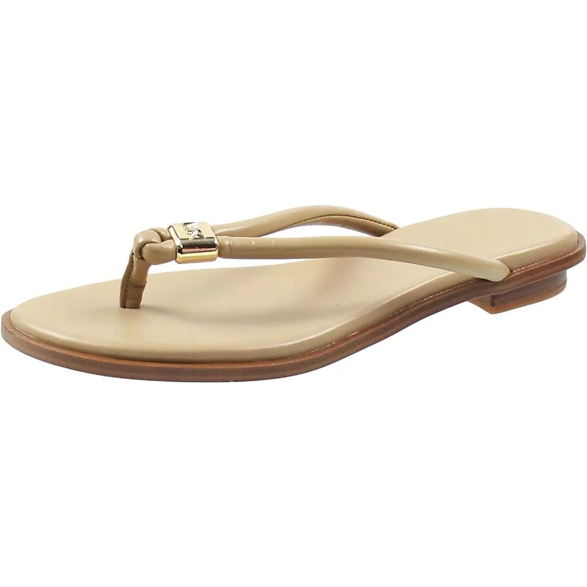 Annie Thong Womens Faux Leather Slip On Flip-Flops