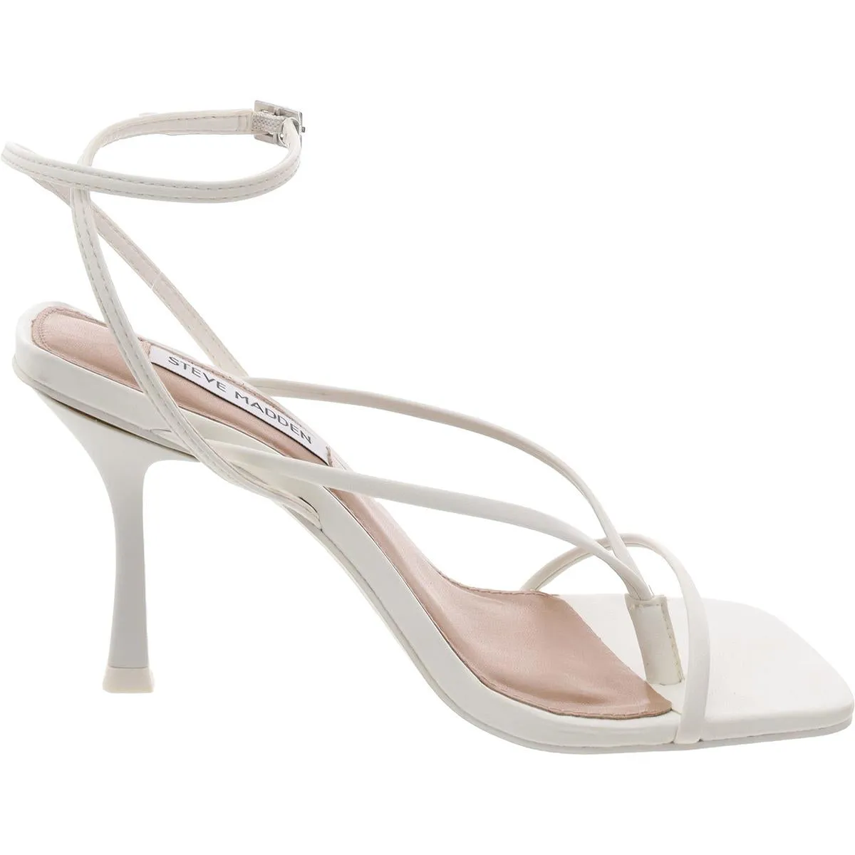 Annie Womens Faux Leather Thong Slingback Heels