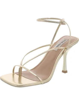 Annie Womens Faux Leather Thong Slingback Heels