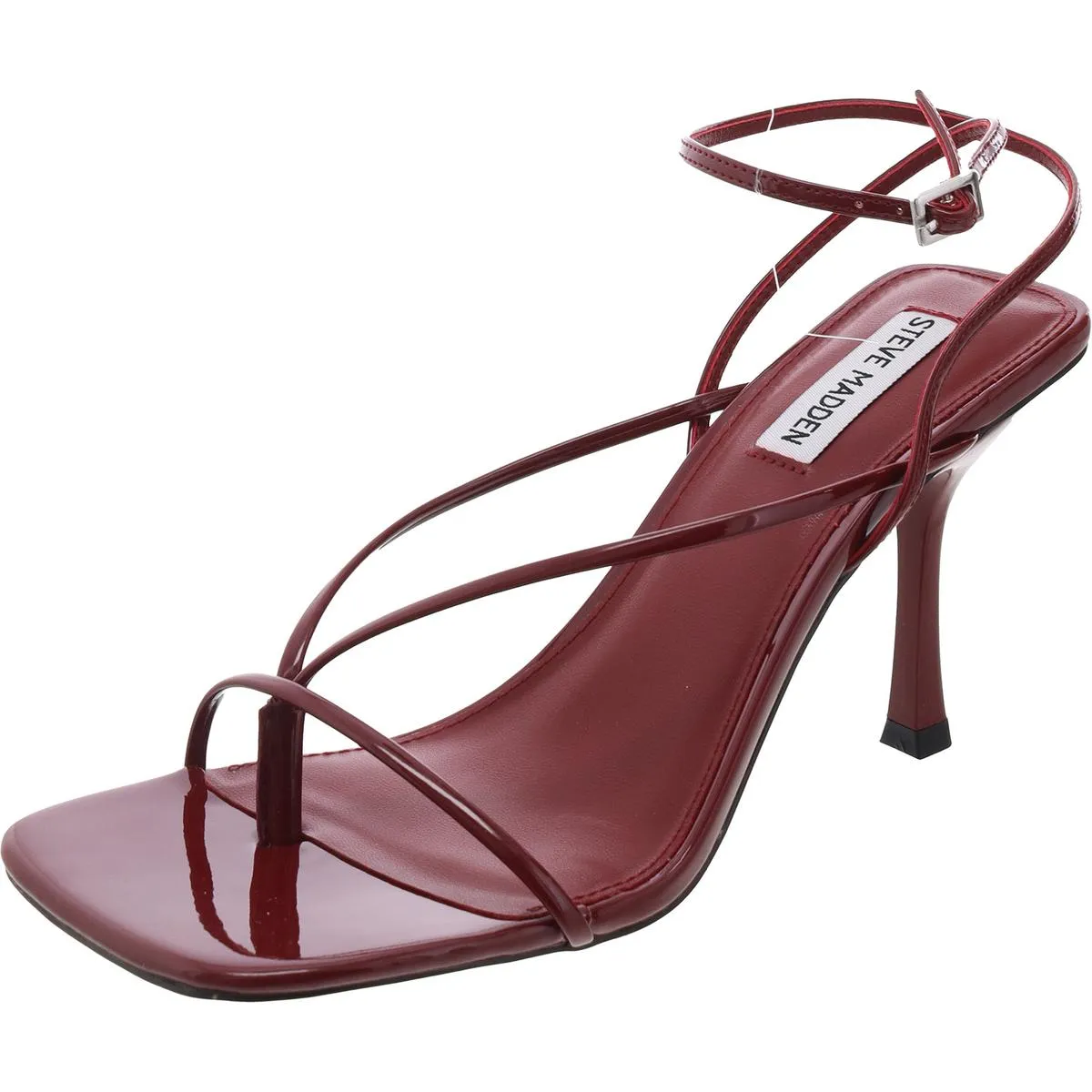 Annie Womens Faux Leather Thong Slingback Heels