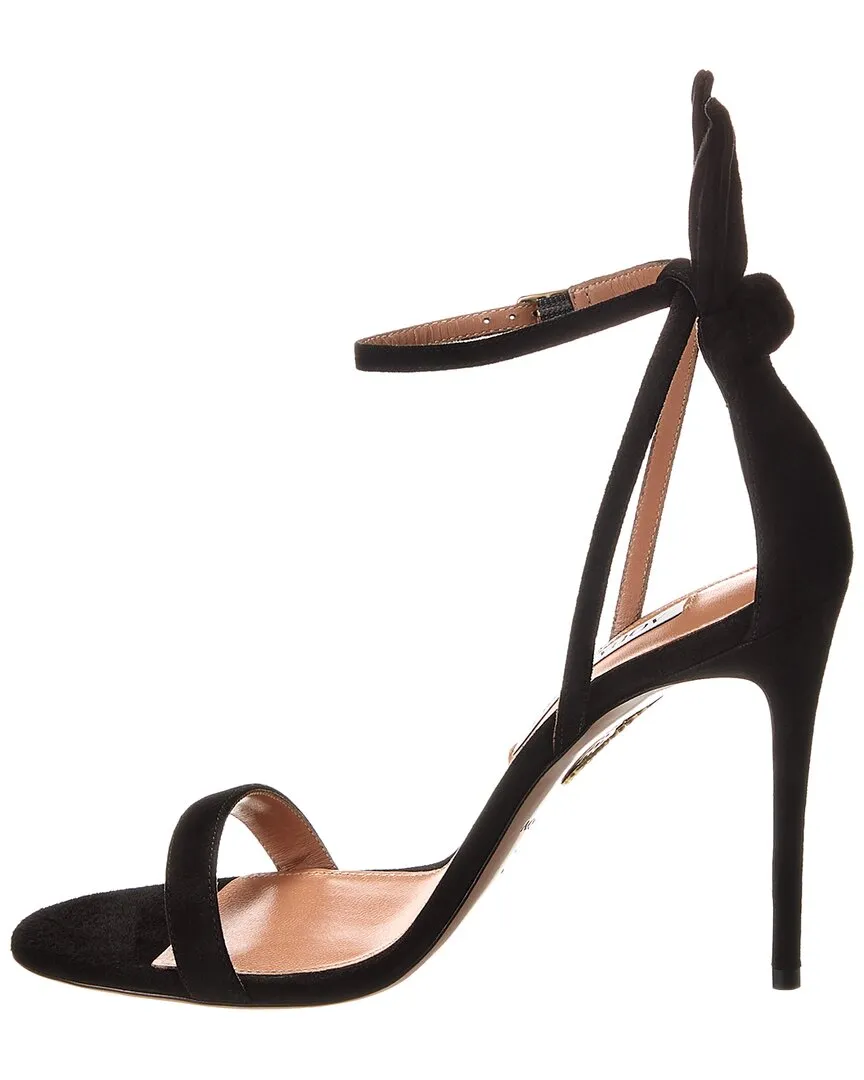 Aquazzura 105 Bow Suede Sandal