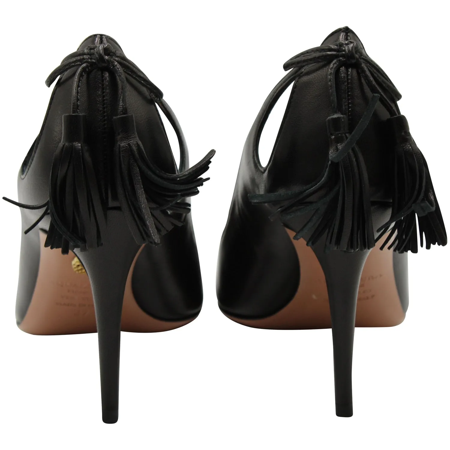 Aquazzura Forever Marilyn 85 Pumps in Black Leather