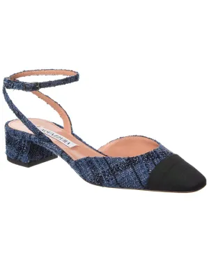 Aquazzura French Flirt 35 Tweed & Grosgrain Pump
