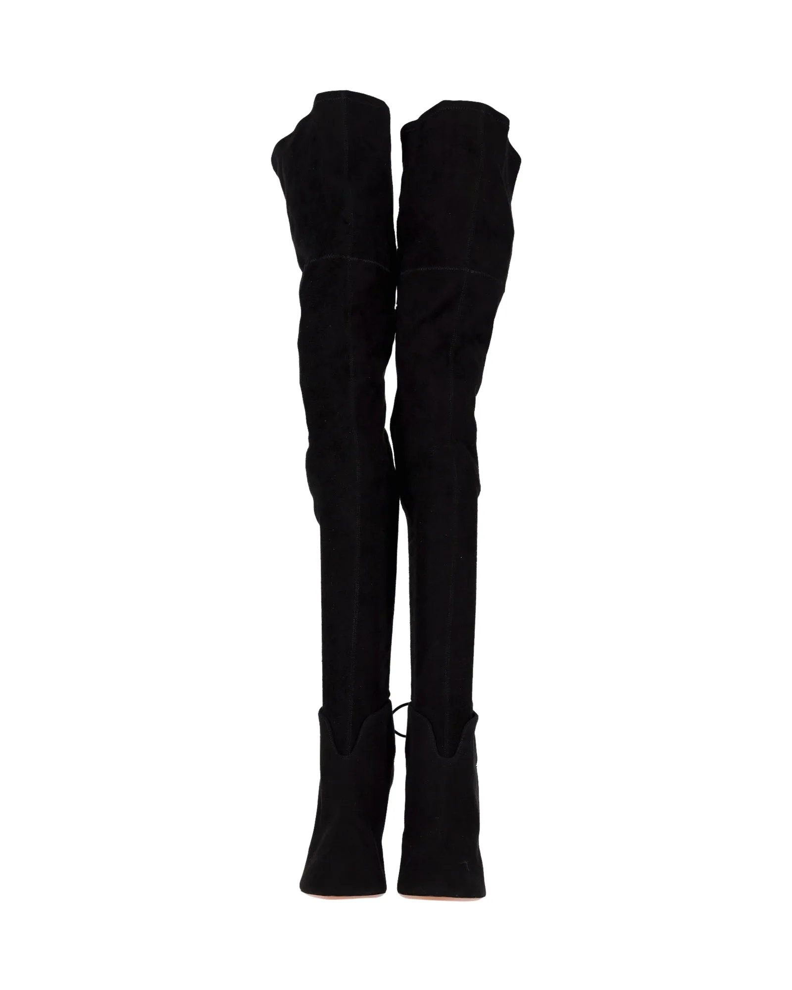 Aquazzura Giselle Over-The-Knee Boots in Black Suede