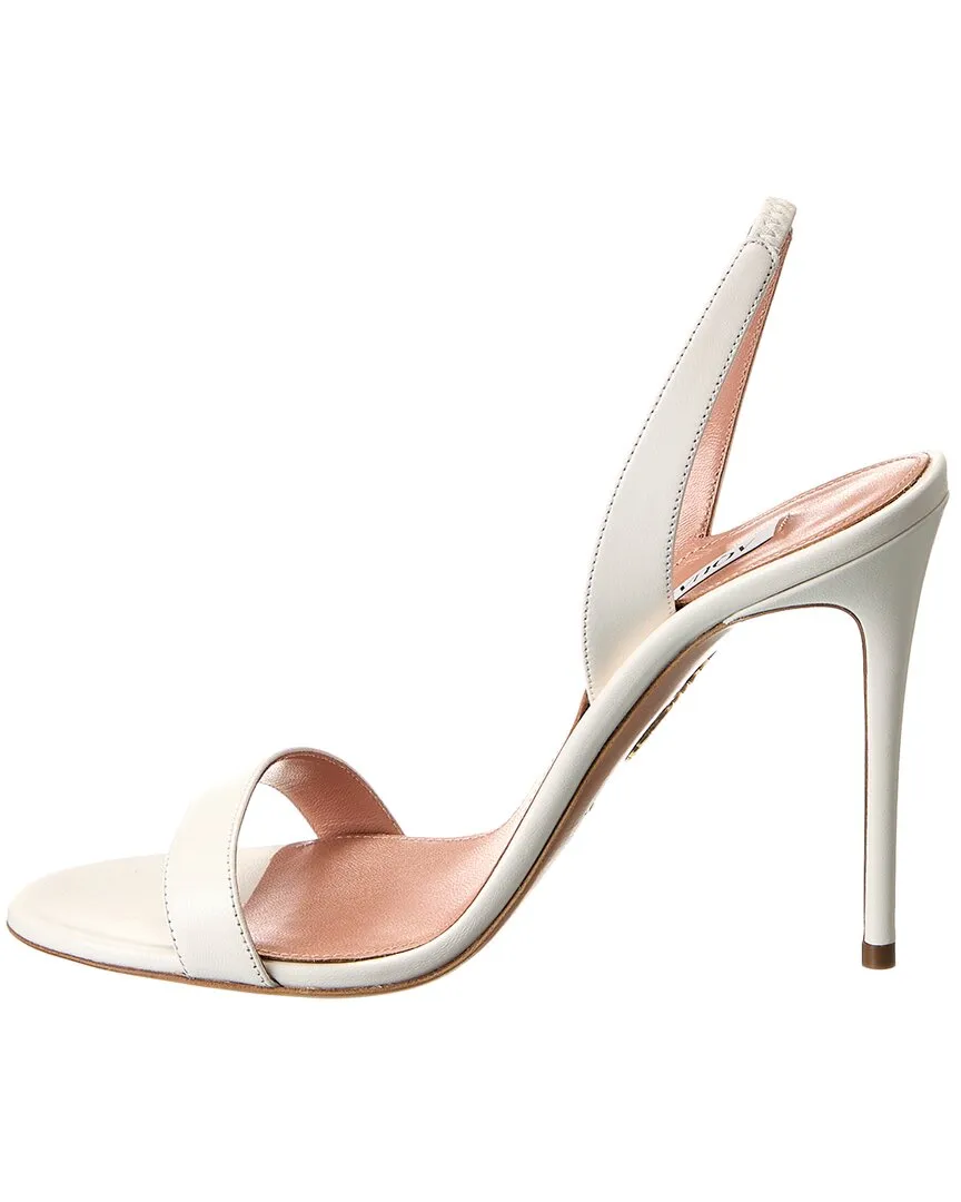 Aquazzura So Nude Block 105 Leather Slingback Sandal