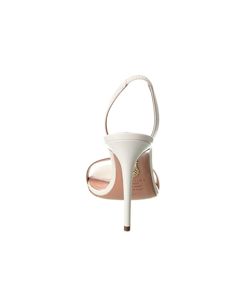 Aquazzura So Nude Block 105 Leather Slingback Sandal
