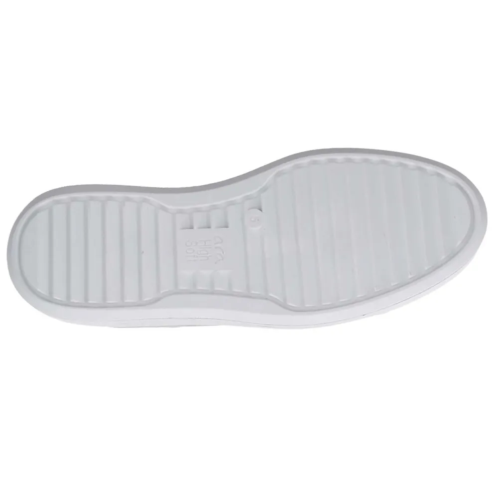Ara Carol Hearts Fog/Silver Metallic Leather Sneaker (Women's)