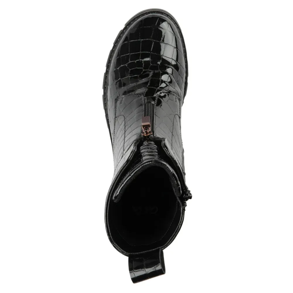 Ara Deon Black Croco Patent Leather Boot (Women's)
