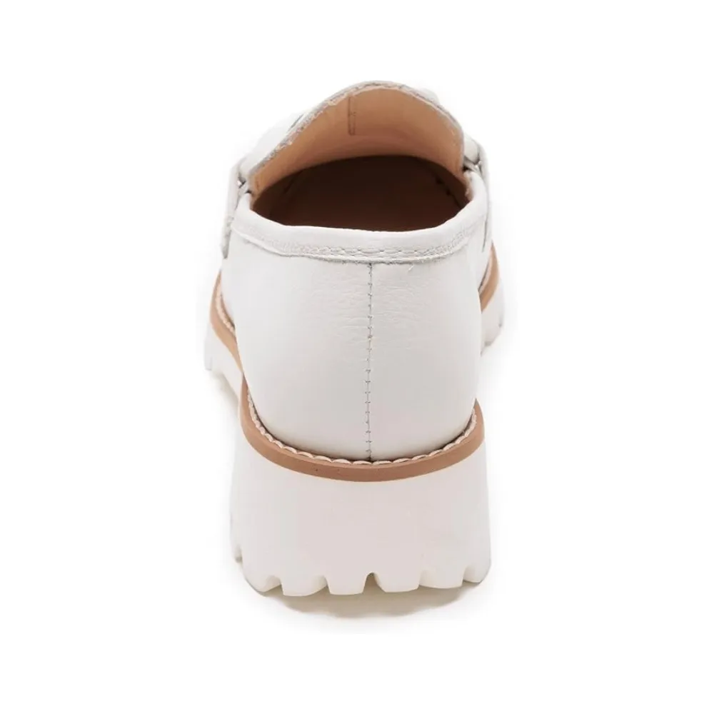 Ara Kiana Cream Leather Chain Loafer (Women's)