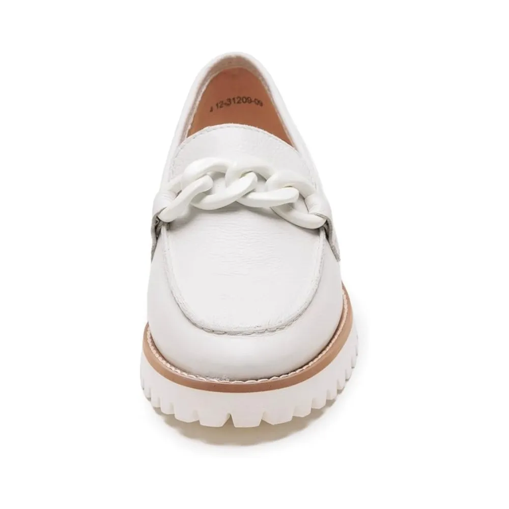 Ara Kiana Cream Leather Chain Loafer (Women's)