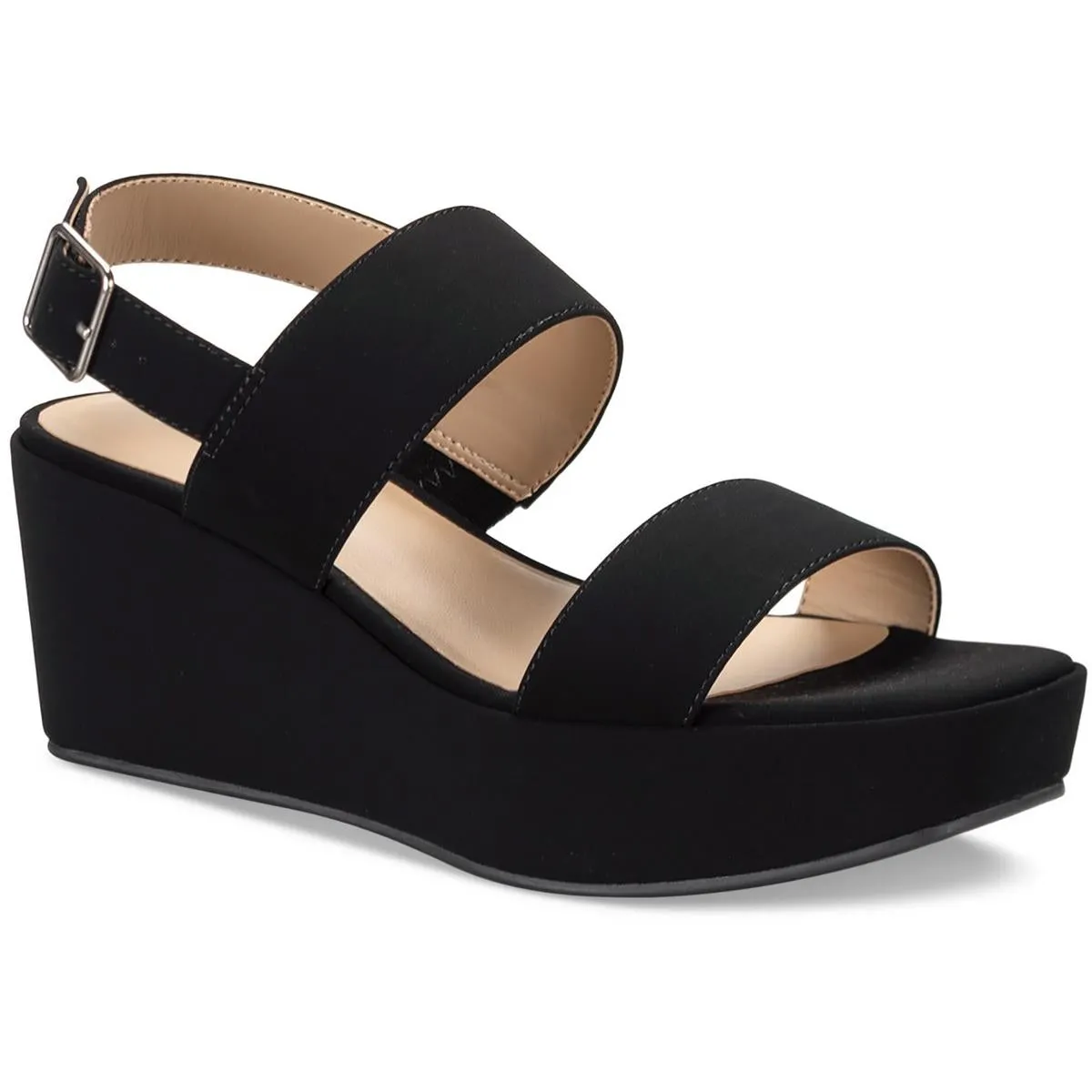 Ardennp Womens Solid Manmade Wedge Heels