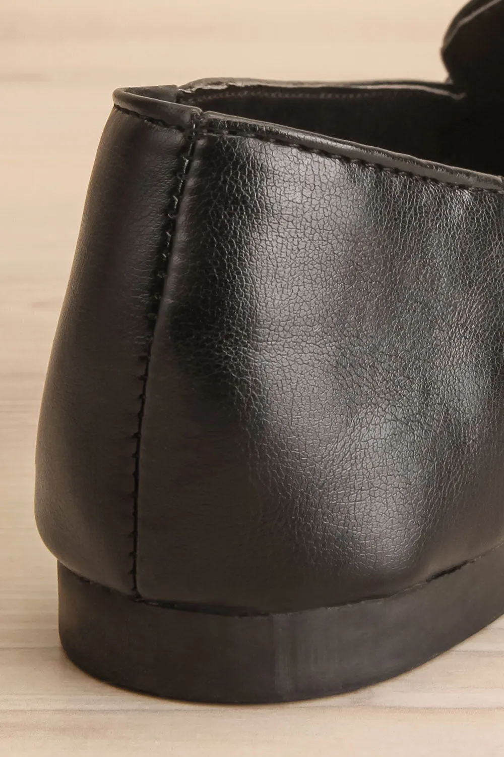Auris Black | Faux Leather Loafers