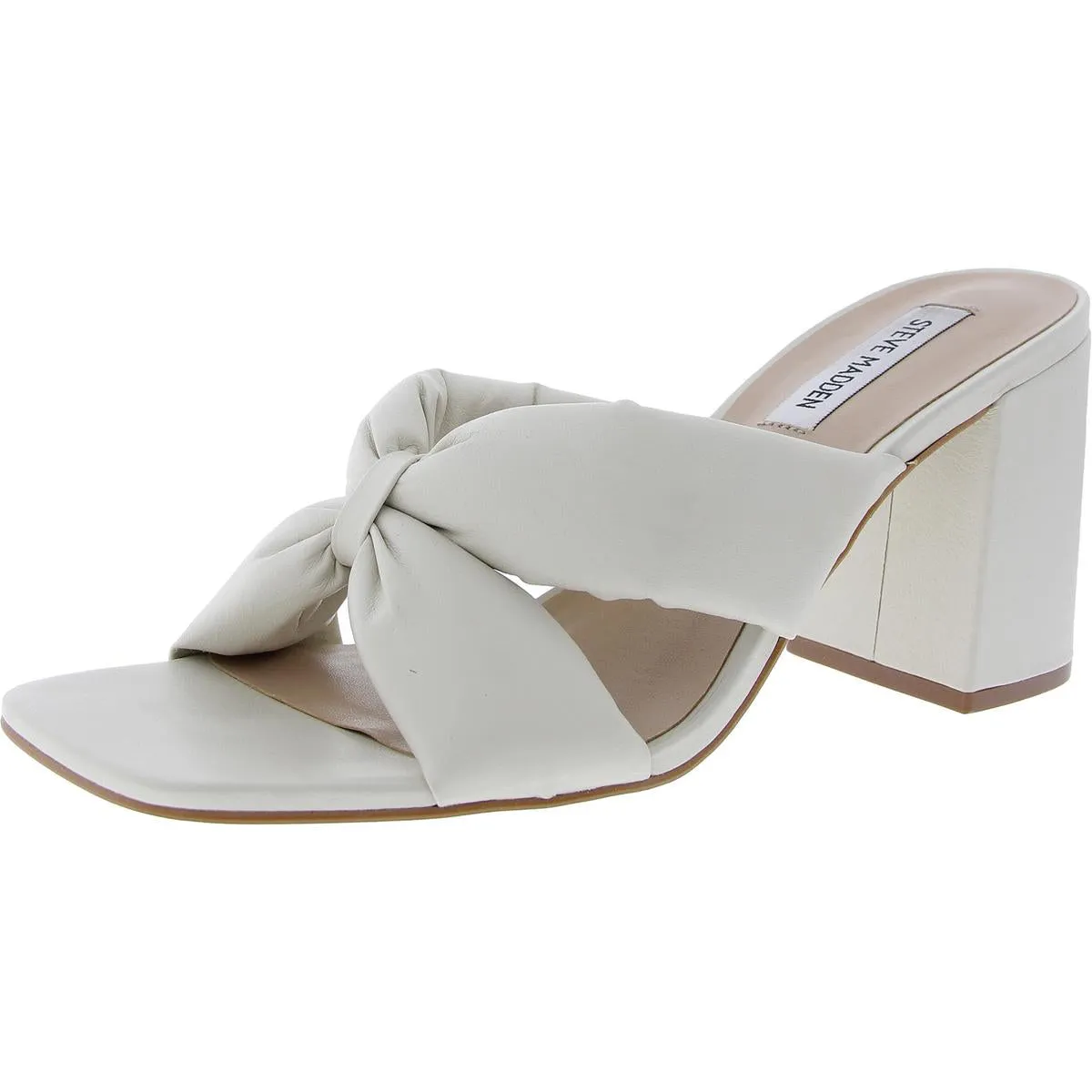 AVI Womens Padded Insole Leather Block Heel