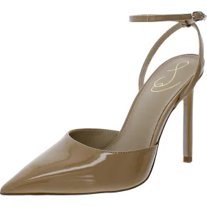 Avril Womens Buckle Ankle Strap Pumps