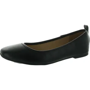 Avvery Womens Padded Insole Faux Leather Ballet Flats