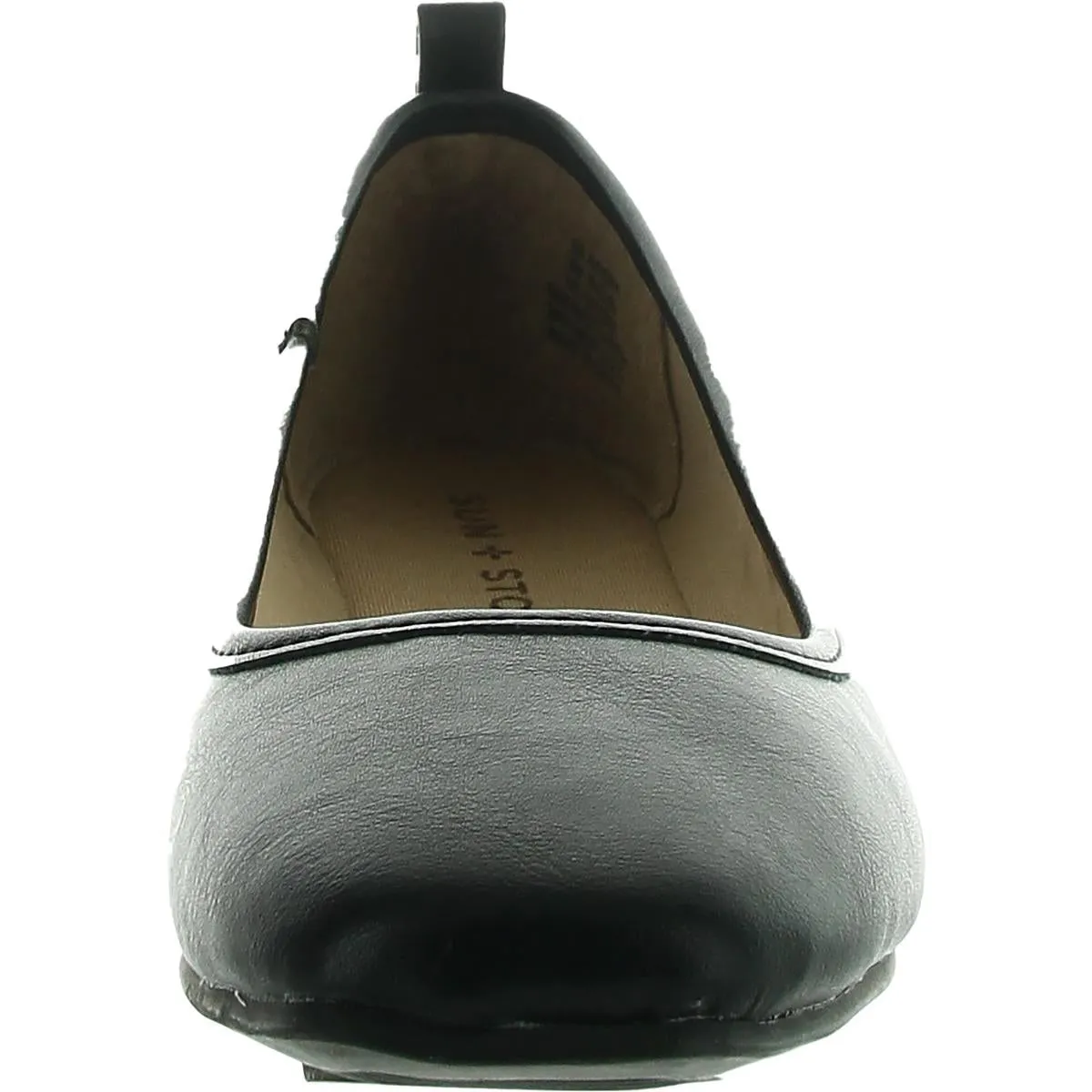 Avvery Womens Padded Insole Faux Leather Ballet Flats