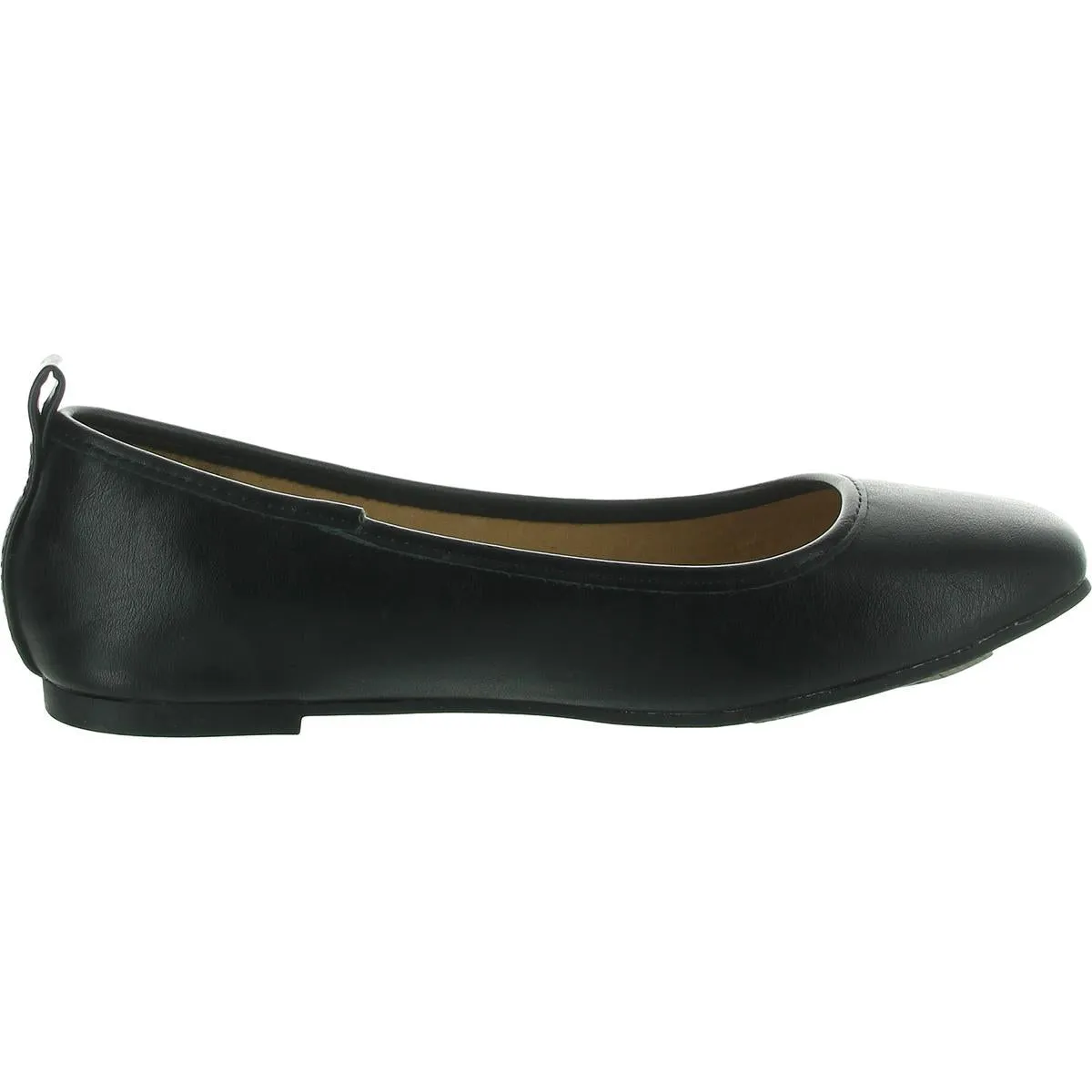 Avvery Womens Padded Insole Faux Leather Ballet Flats