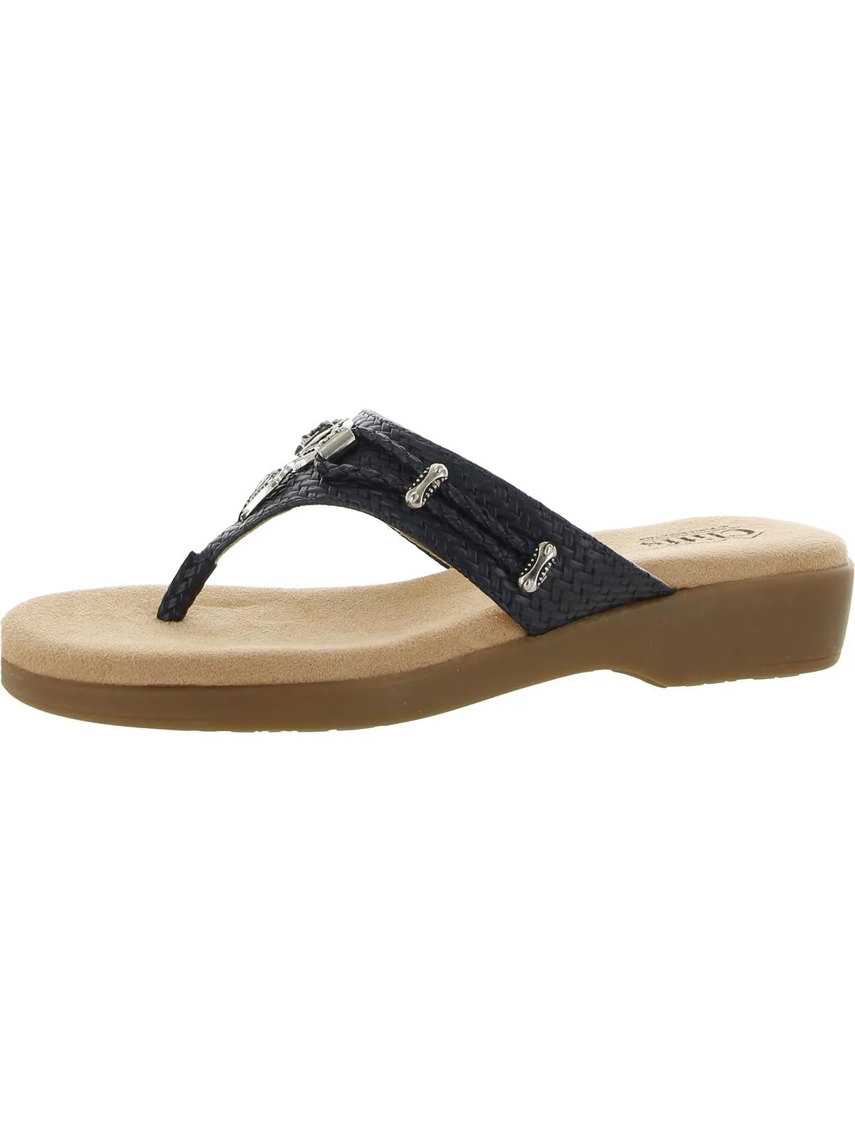 Bailee Womens Embellished Slip On Thong Sandals