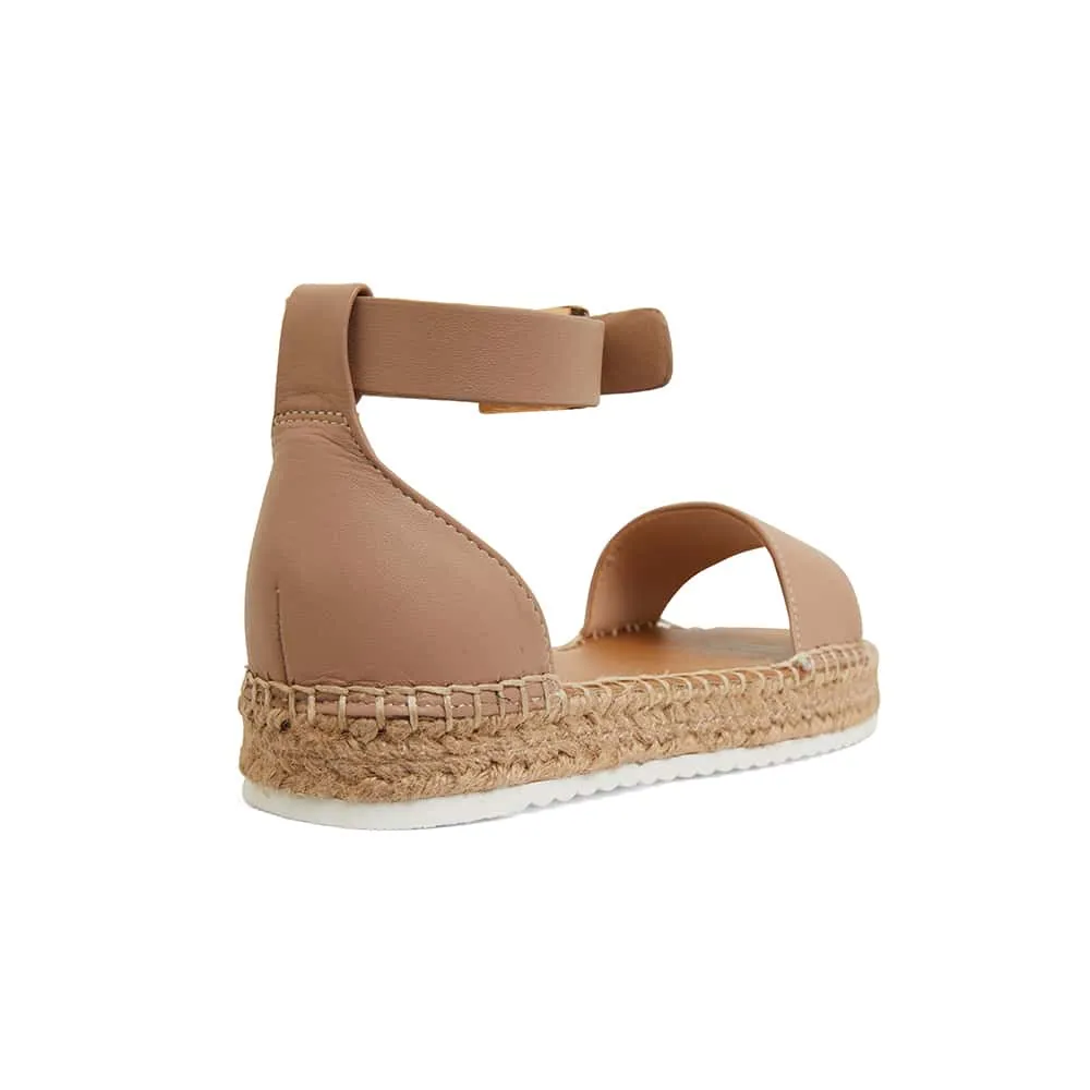 Ballad Espadrille in Nude Leather